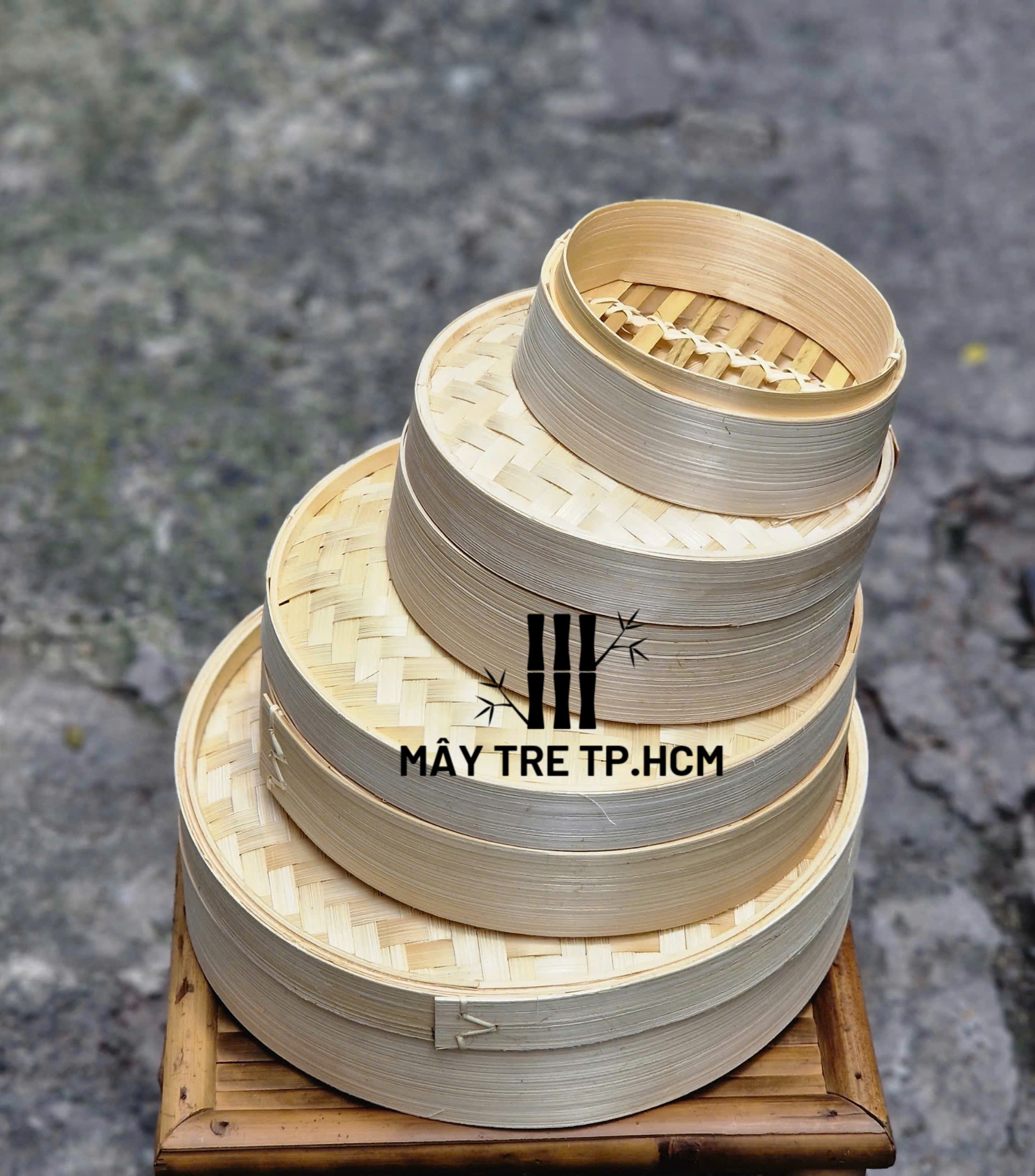 Lồng hấp tre, xửng hấp tre bánh bao há cảo nhiều size đa dạng, xửng hấp bánh bao giá rẻ