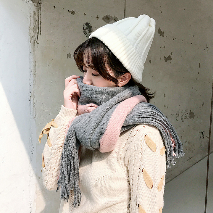Khăn quàng cổ nam nữ chất len dạ cashmere pha màu khan quang cổ giữ ấm phong cách Hàn quốc siêu đẹp VHN1980
