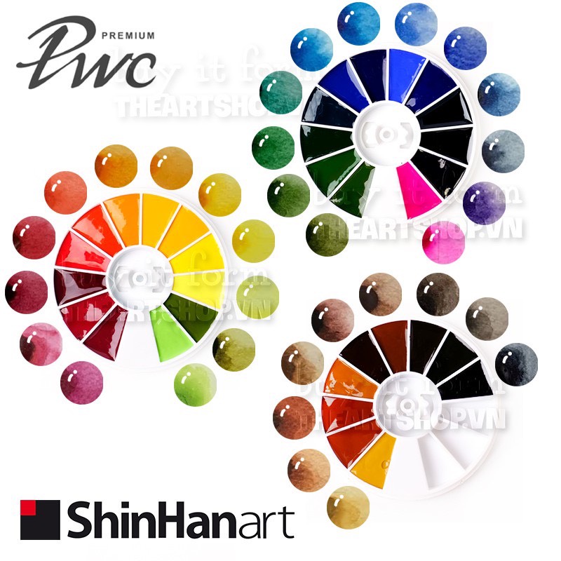 Theartshop bộ pocket màu nước 33 màu * 0,6ml pwc shinhan set limited edition - chất lượng artist grade