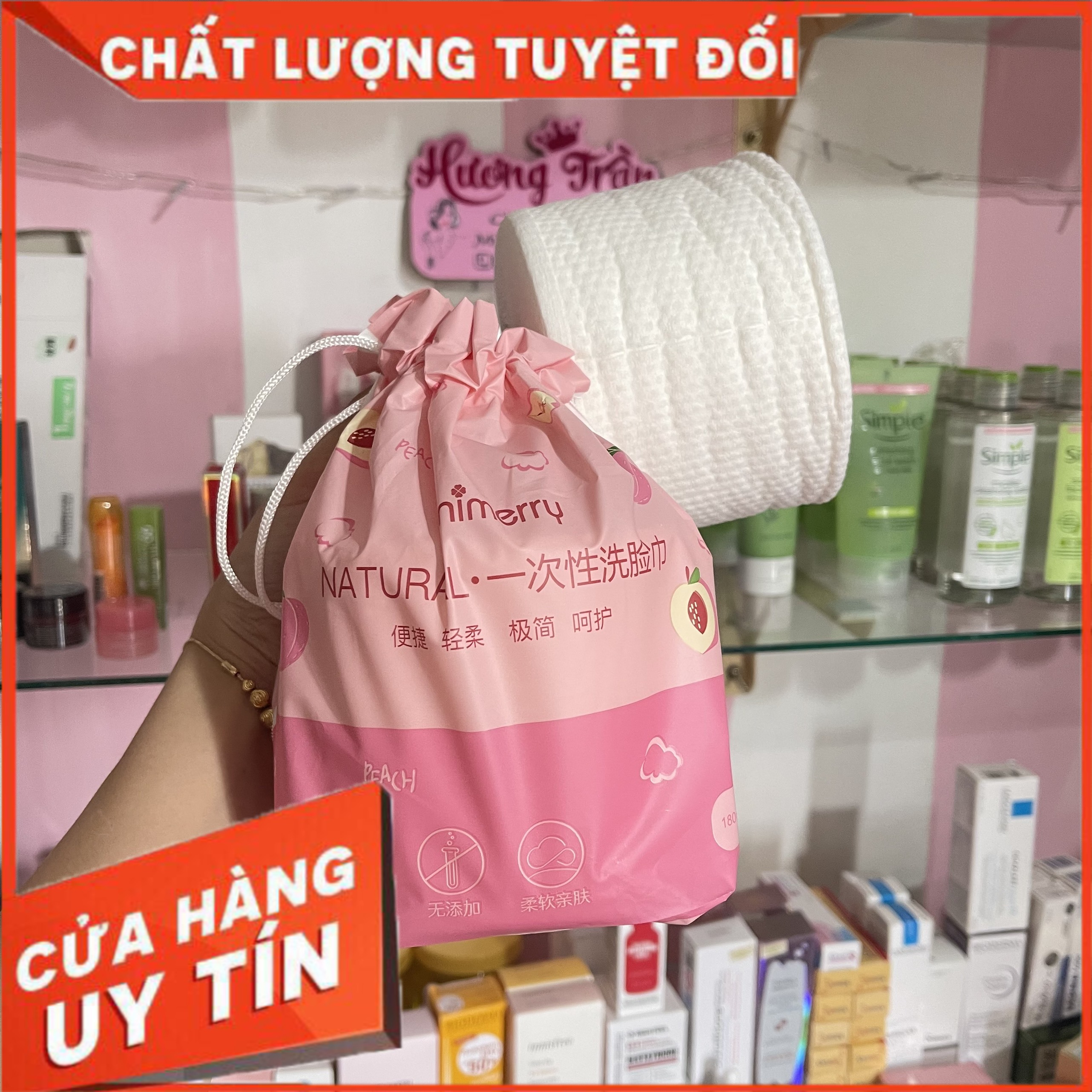 Khăn giấy đa năng tẩy trang loại cuộn animerry