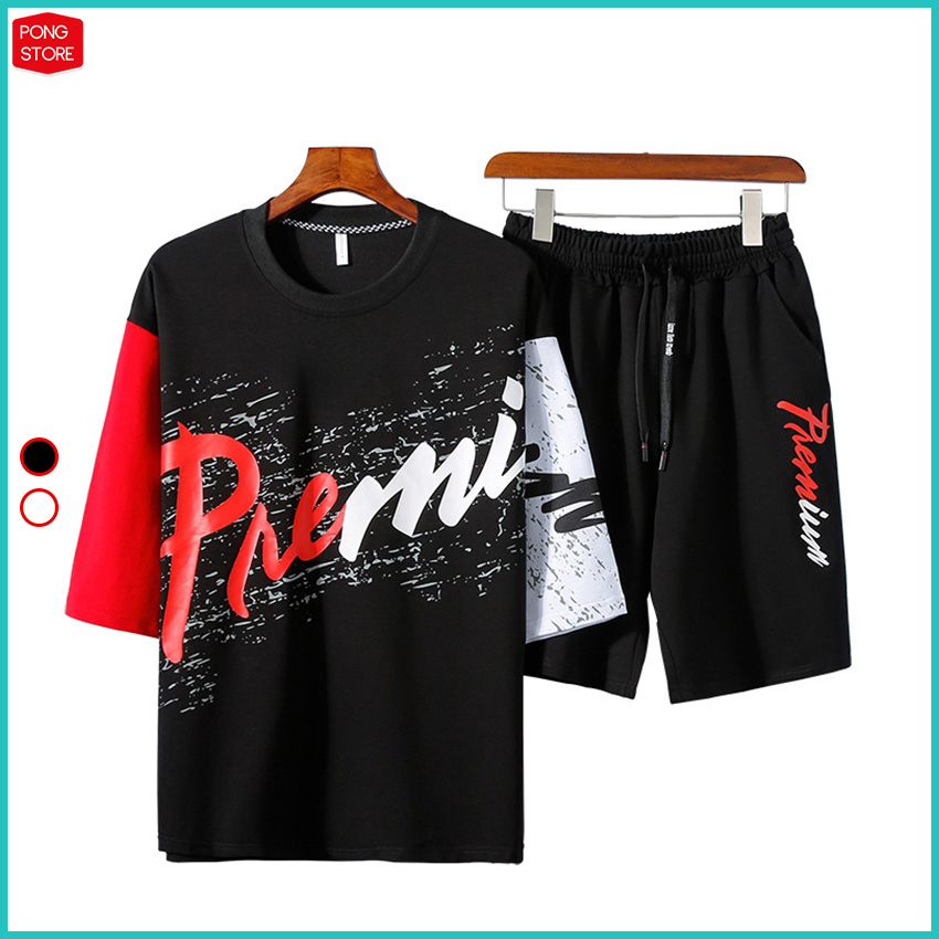 [HCM]SET BỘ THỂ THAO NAM IN CHỮ PREMI MẪU MỚI  SIÊU NGẦU -  ĐỒ BỘ NAM CHẤT VẢI MỊN MÁT FORM RỘNG OVERSIZED TỪ 30KG 70KG - ĐỒ BỘ STYLE HÀN QUỐC CÓ NHIỀU MÀU GIÁ SIÊU NGẤT NGÂY