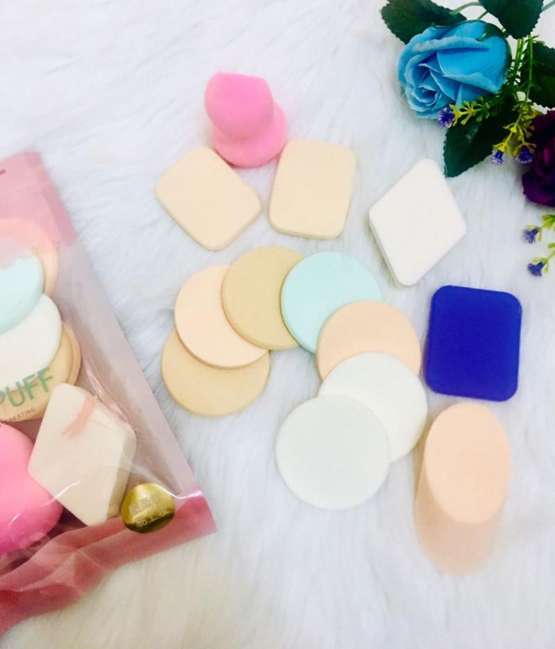 Set bông phấn trang điểm 6 món