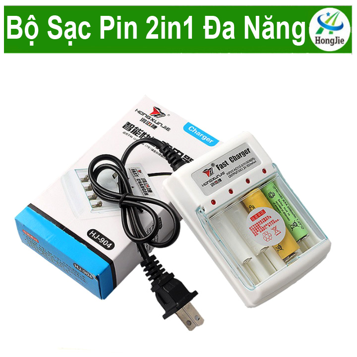 Bộ sạc pin đa năng thông minh aa, aaa
