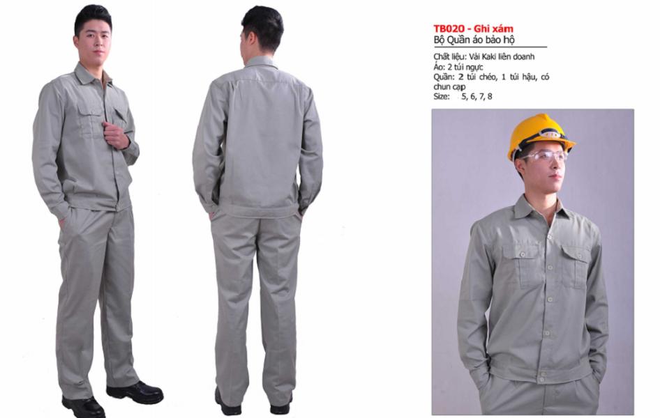 [HCM]Bộ Quần áo Bảo Hộ Lao Động Màu Xám