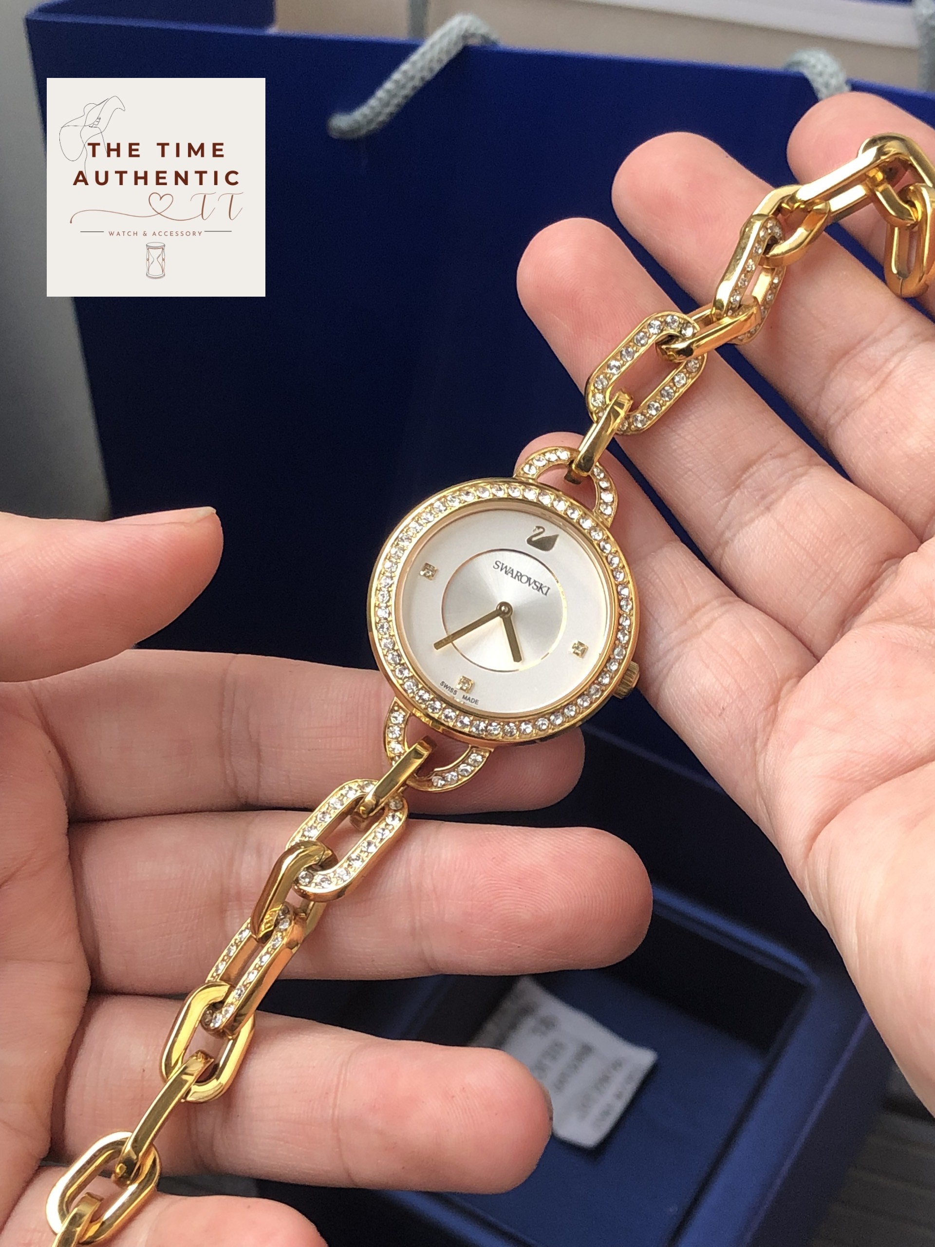 Đồng hồ nữ swarovski aila mini #1124151 case 30mm.3atm