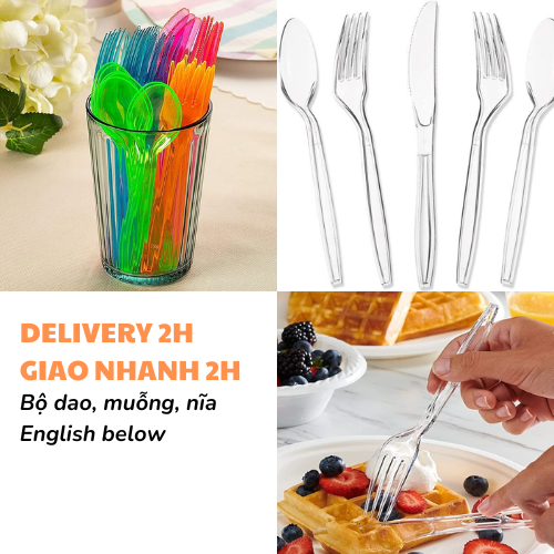 Muỗng nĩa nhựa - Plastic spoon - fork cch51
