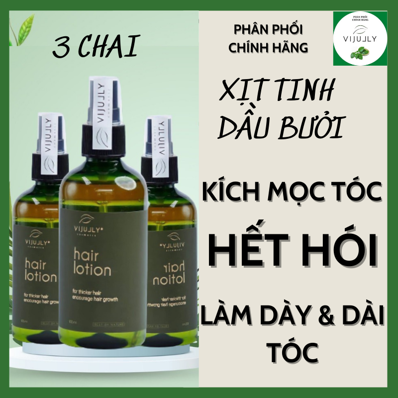 Tinh dầu bưởi kích mọc tóc nhanh dài ngăn ngừa rụng tóc chính hãng vijully