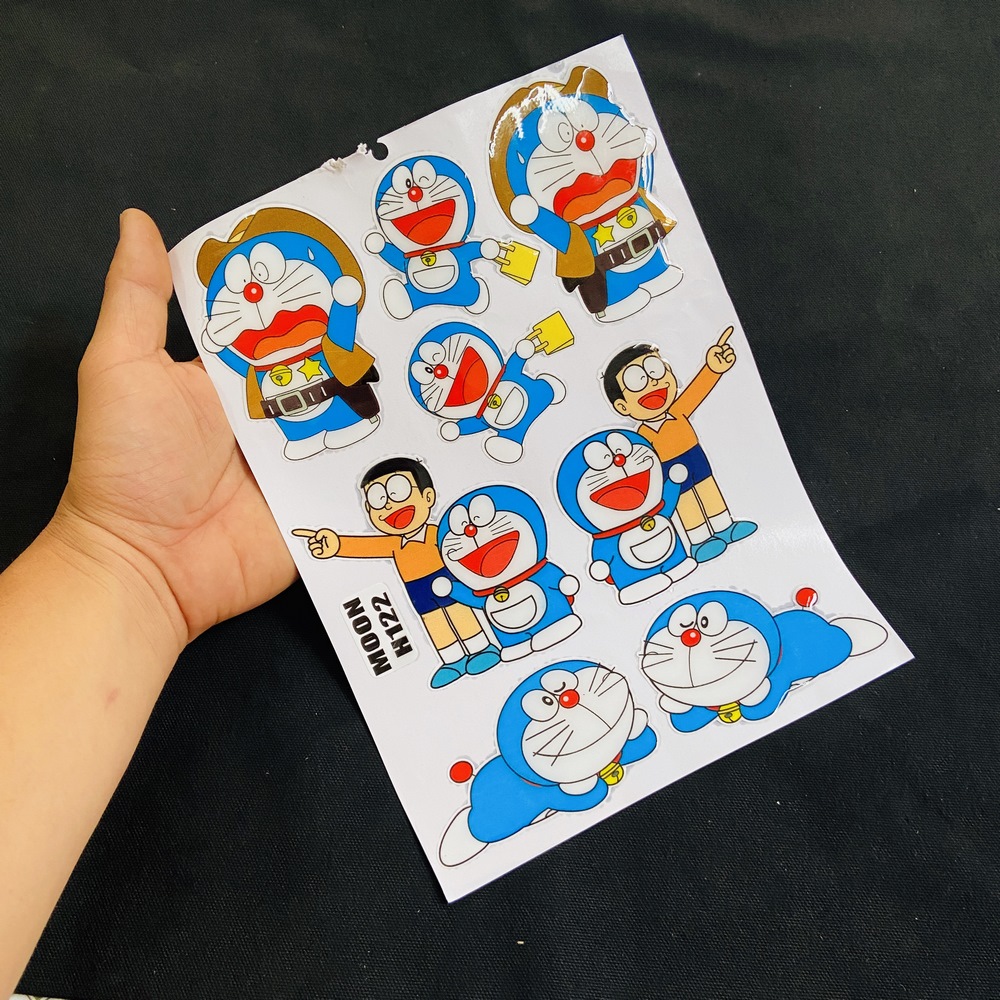 NOBITA HAY DOREMON - TEM TRANG TRÍ XE MÁY, LAPTOP, BÀN HỌC, MŨ BẢO HIỂM SIÊU KUTE NOBITA