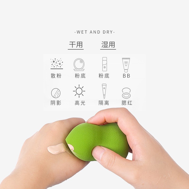 Mút trang điểm mềm mịn, mún tán kem nền, tán phấn, cho lớp nền hoàn hảo, bông phấn đàn hồi, siêu tiện lợi (mút xanh) - Homie Store