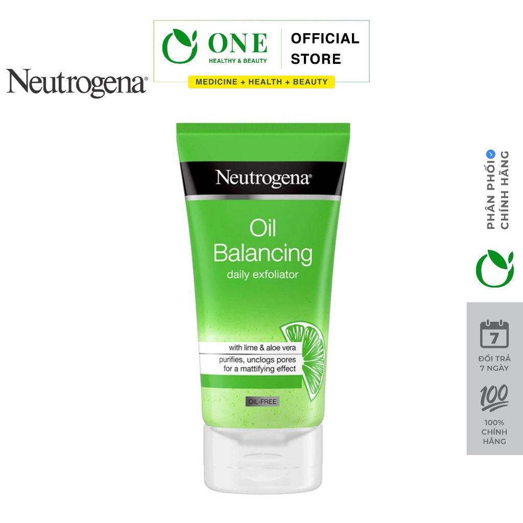 Sữa rửa mặt giảm nhờn Neutrogena Oil Balancing Daily Exfoliator Chanh Xanh 150ml