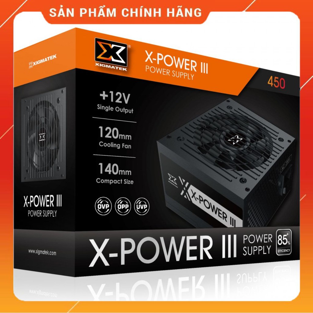 Nguồn máy tính công suất thực xigmatek x-power iii 450 - bảo hành mai hoàng