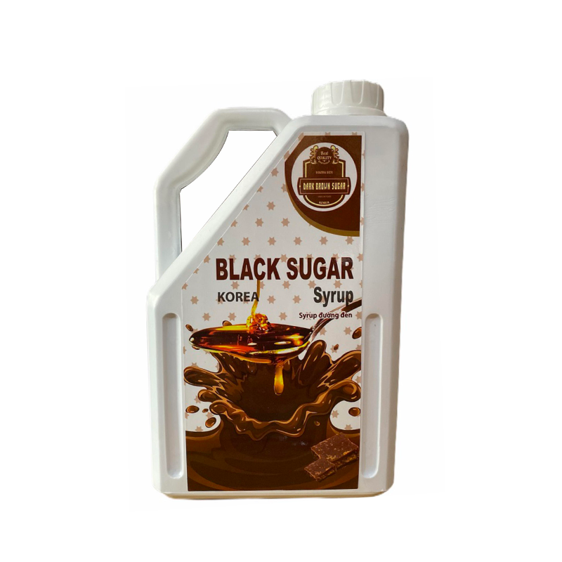 Siro đường đen-Siro đường đen Hàn Quốc can 2.5kg-nguyên liệu làm trà sữa