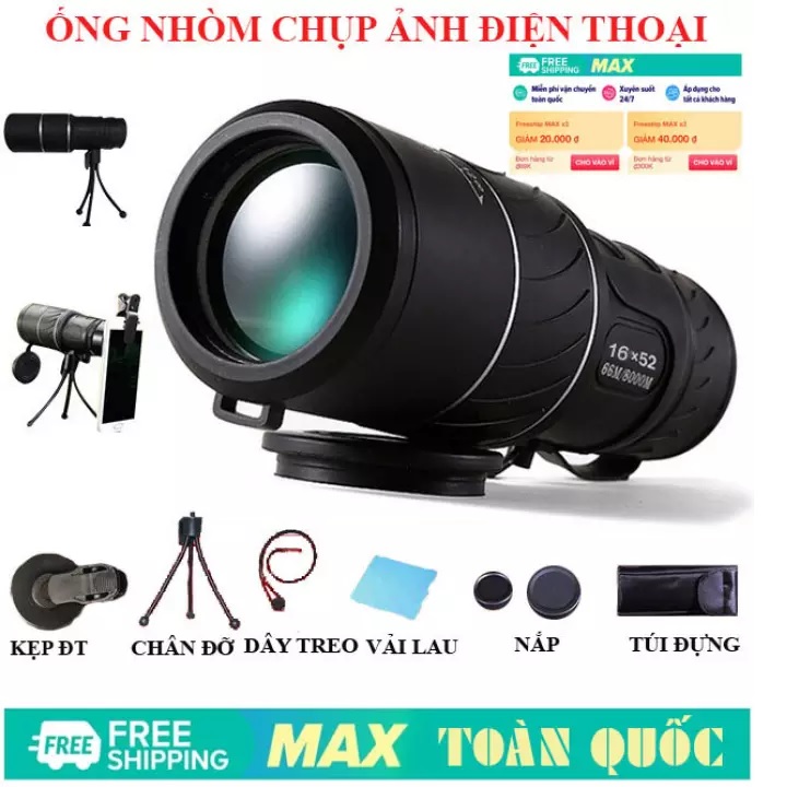 Ống Nhòm Quay Phim Chụp Ảnh Panda 1 Mắt - Tầm Nhìn Xa Trên 1000M - Độ Nét Cao Có Tặng Kèm Kẹp Điện Thoại Theo Ống Nhòm  - Đến với chúng tôi tất cả mọi thứ đều vượt trội hơn