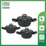 Bộ Nồi Chống Dính Black Armor Size 18,20,24cm - Hàng Chính Hãng