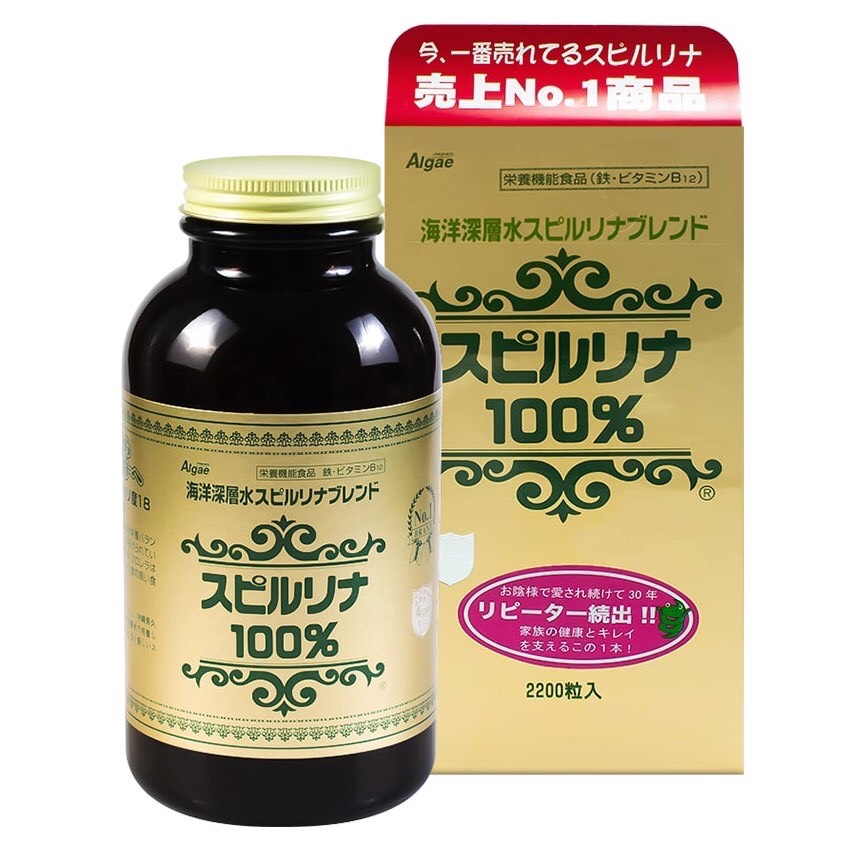 Tảo xoắn nhật spirulina 2200 viên cho ba mẹ cửa sổ vàng