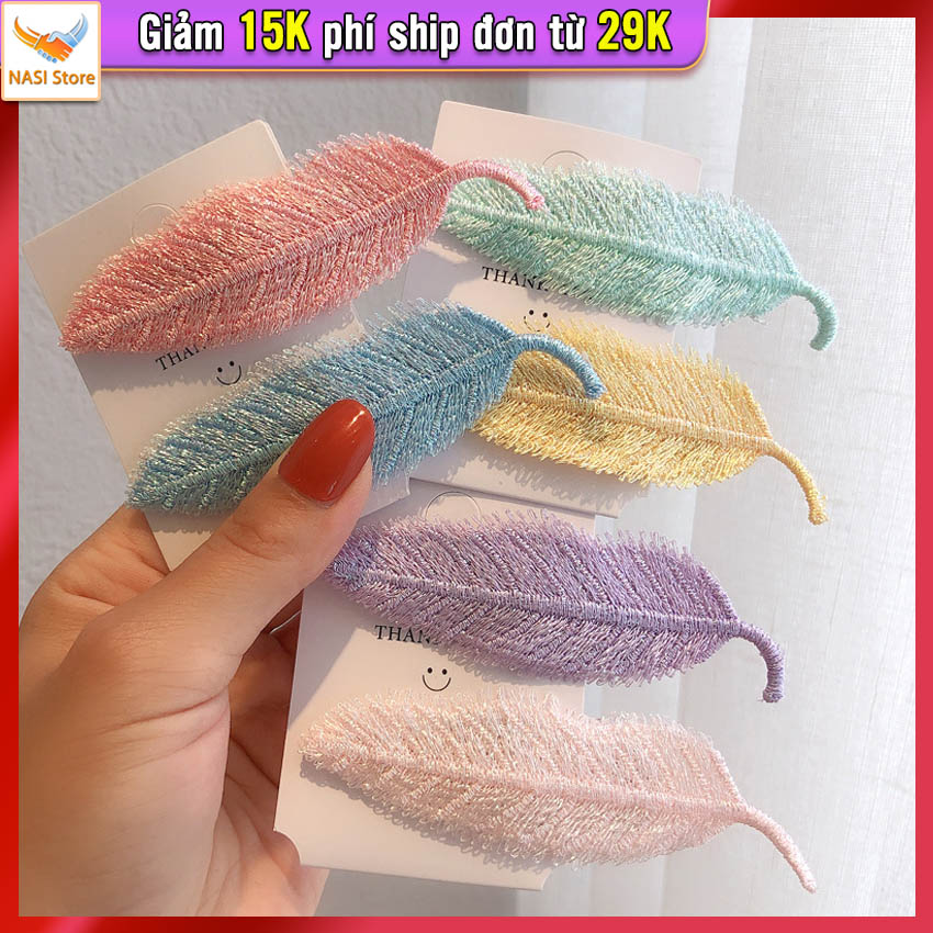 Kẹp tóc mái hình lá NASI Store dễ thương phong cách hàn quốc kẹp tóc cute nữ phụ kiện tóc