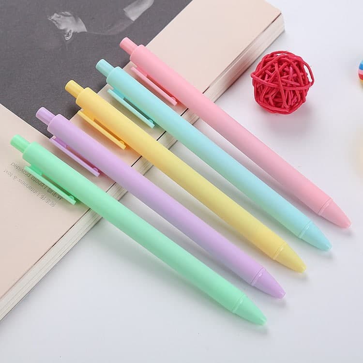 Combo 3 bút bấm nhiều màu đẹp mực xanh