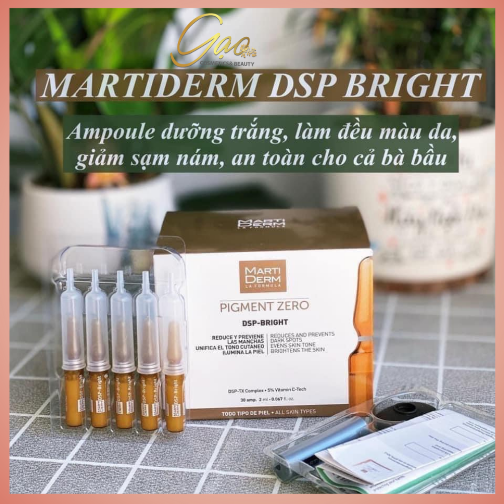 MartiDerm Pigment Zero DSP Bright Tinh Chất Dưỡng Sáng Đều Màu Da, giảm sắc tố