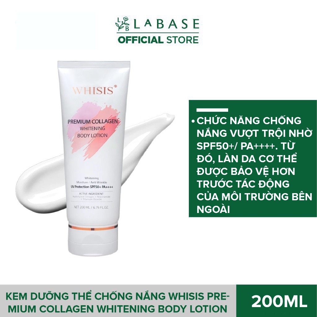 Kem body whisis chống nắng , dưỡng trắng , nâng tông da ,spf 50,pa ++++