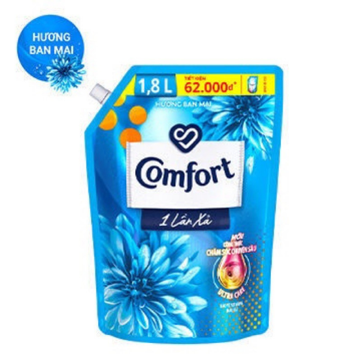 NƯỚC XẢ VẢI COMFORT ĐẬM ĐẶC 1 LẦN XẢ HƯƠNG BAN MAI 1,8L