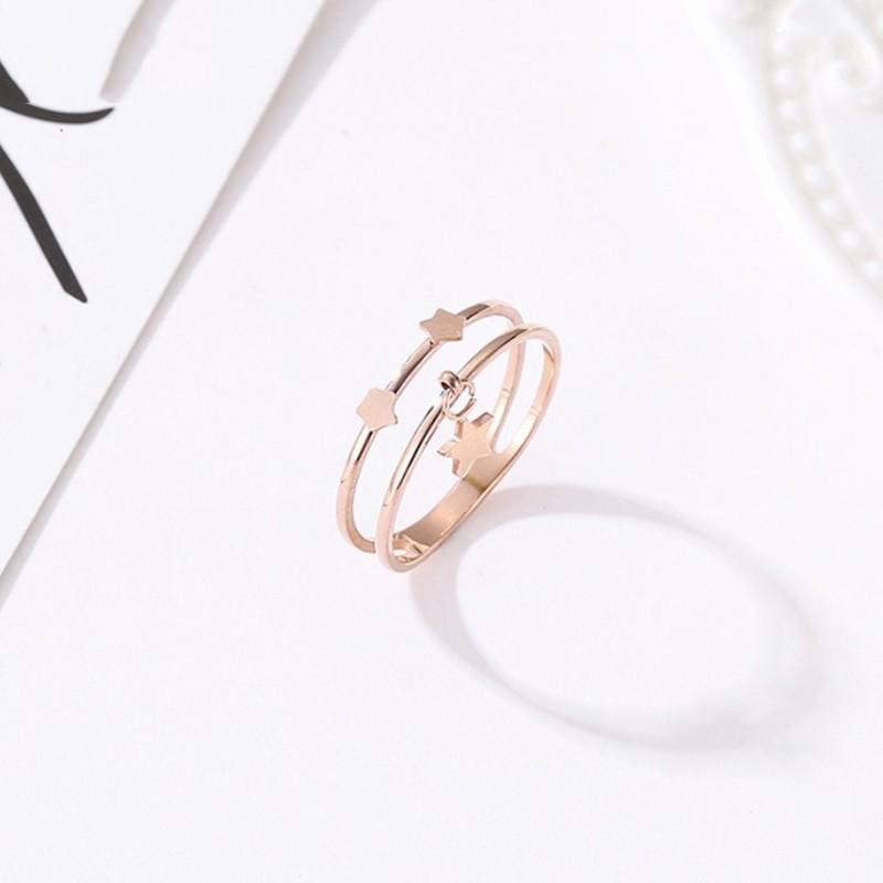 Nhẫn ngôi sao tòn ten titan ko đen tt 2238