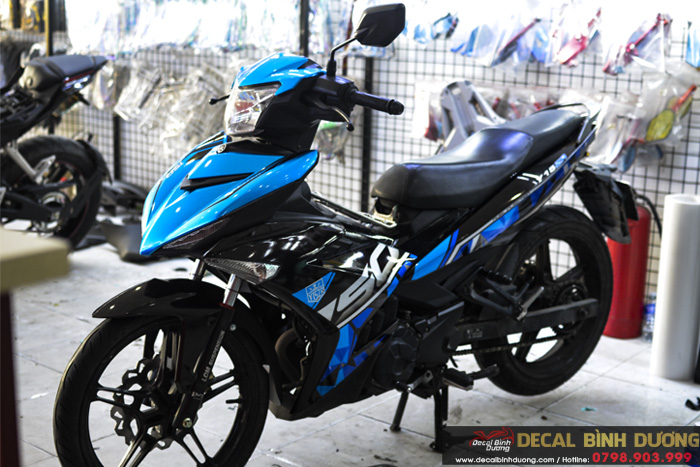 Tem Trùm Exciter 150 Y15ZR Xanh Đen - Decal Xe Exciter 150 Giá Rẻ
