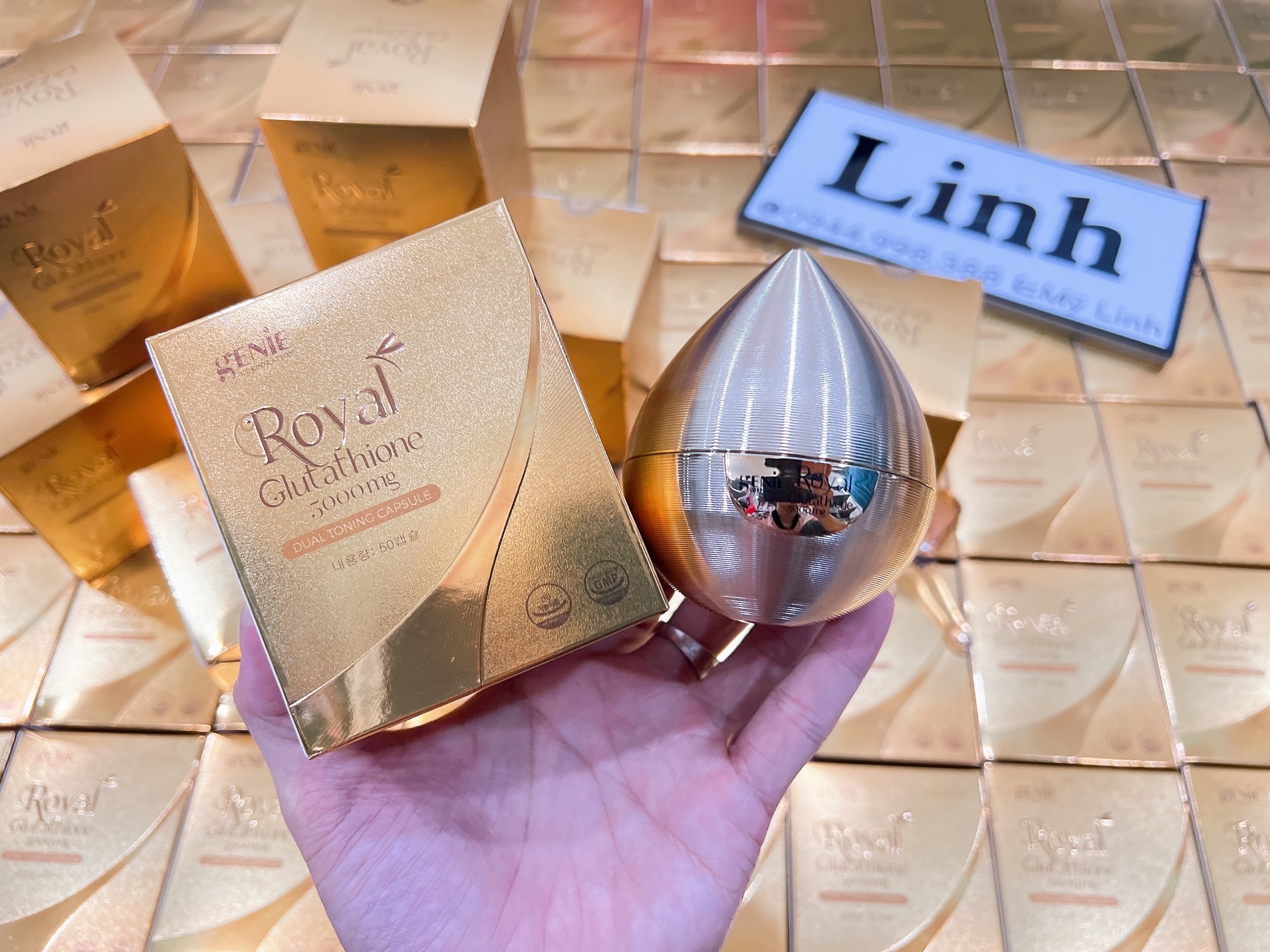Viên uống trắng da mờ nám genie royal 5000mg