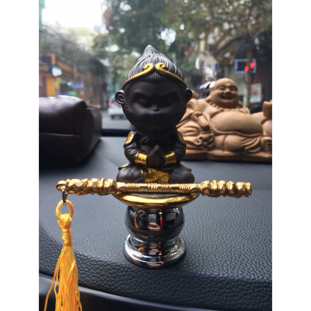 【Hàng giao ngay】 Tượng tôn ngộ không gốm tử sa nhỏ 6cmx3cm