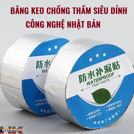 [SIÊU DÍNH] BĂNG KEO CHỐNG THẤM BỊT KÍN CÁC VẾT NỨT ỐNG NƯỚC, TRẦN NHÀ, TƯỜNG NHÀ GÂY THẤM NƯỚC - CUỘN KEO VÁ VẾT NỨT VẾT THỦNG CHỐNG DỘT NHẬT BẢN DÀI 5 MÉT