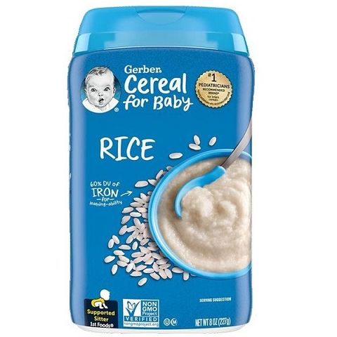 Bột ăn dặm gạo/ yến mạch/ngũ cốc Gerber 227g và 454g cho bé từ 6 tháng