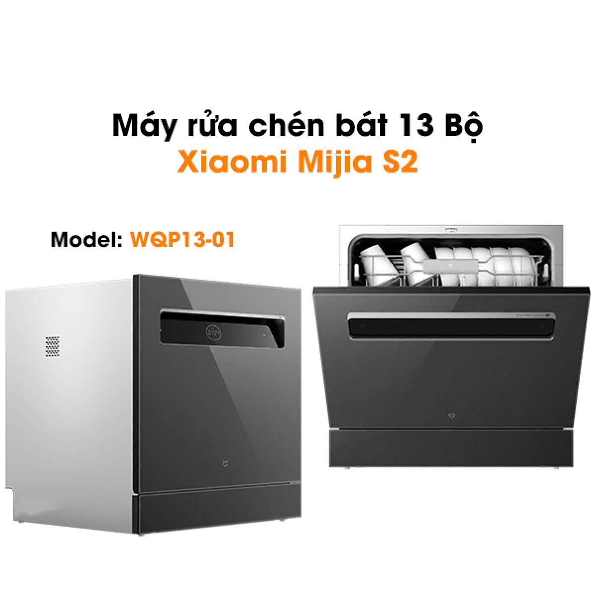 Máy rửa bát, rửa chén âm tường thông minh Mijia 13 bộ S2 – Động cơ 4500Pa, rửa sấy nhiệt độ cao