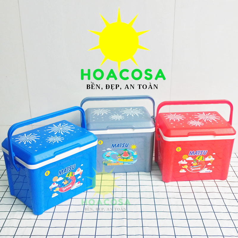 Thùng Đá Mini 6L (6 Lít) Matsu Nhựa Duy Tân-Gọn, Đẹp, Giữ Lạnh Lâu- Đồ Gia Dụng Hoacosa.