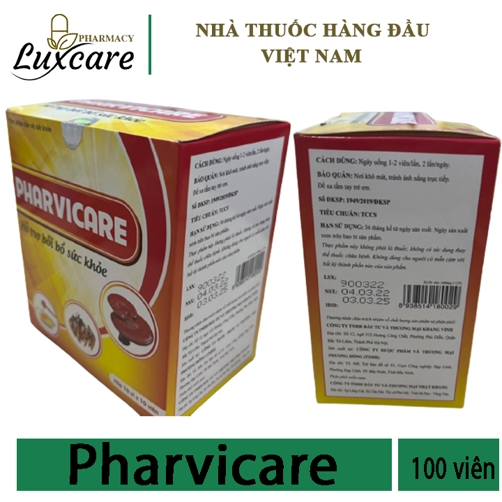 Pharvicare - Hỗ Trợ Tăng Cường Sức Đề Kháng 100 viên - Luxcare