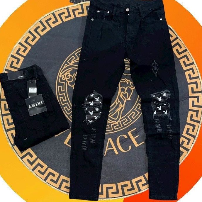 quần bò jean nam đen rách nhiều mẫu mới cao cấp đẹp,quần jean nam dài from vừa kiểu dáng thời trang KAYSTORE