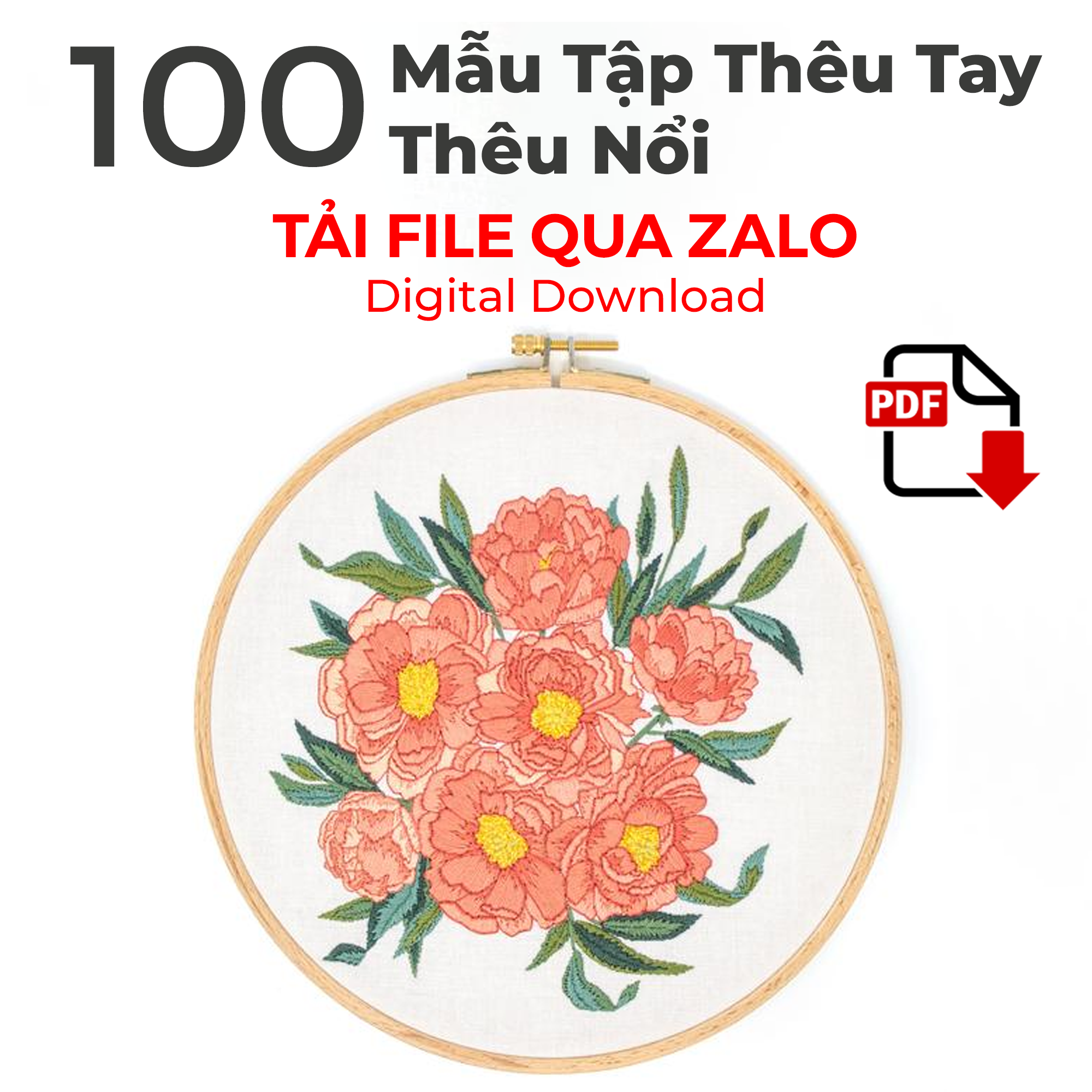 [Tải File] Tổng hợp 100 Mẫu Thêu Tay, Thêu Nổi Dành Cho Người Học Thêu [Download File]