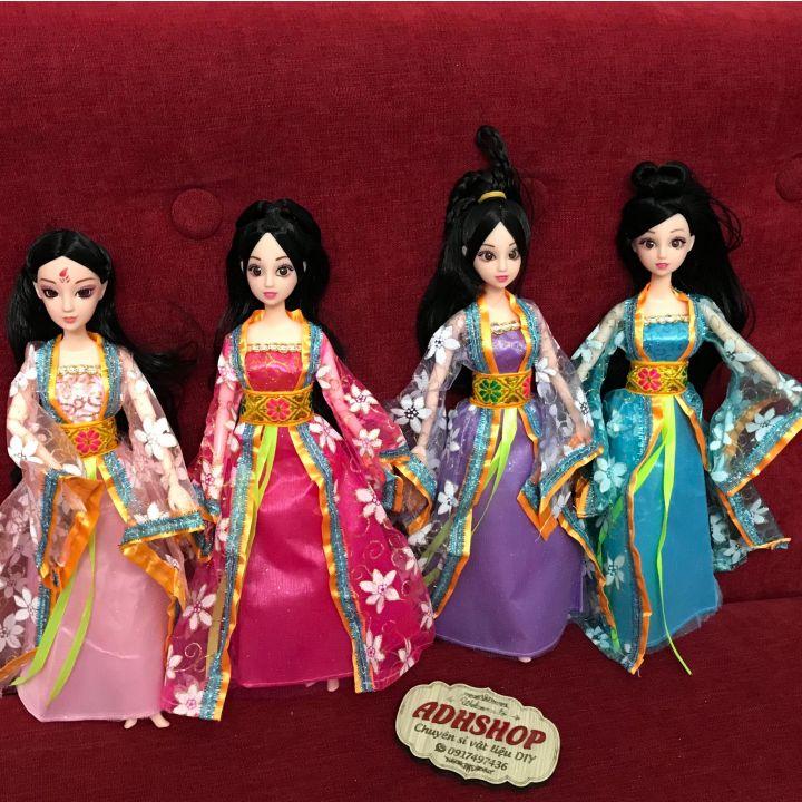 Váy cổ trang đẹp cho búp bê 30cm hàng 3 chi tiết