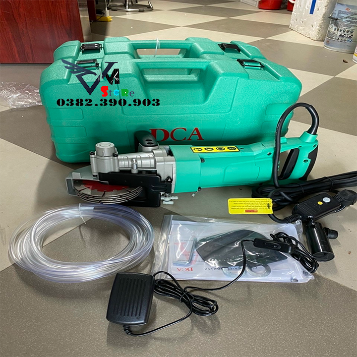 Máy cắt rãnh 5 lưỡi 3000w dca azr125 - máy cắt rãnh tường 5 lưỡi