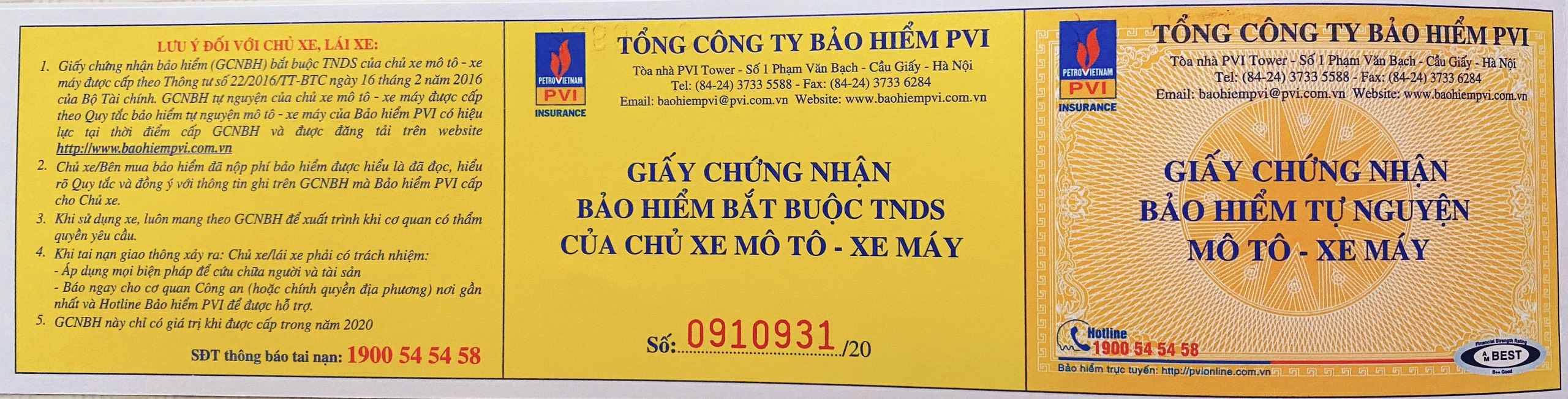 [HCM]Bảo Hiểm xe máy Bắt Buộc TNDS + Tự Nguyện 1 người ngồi sau chủ xe Mô Tô Xe máy