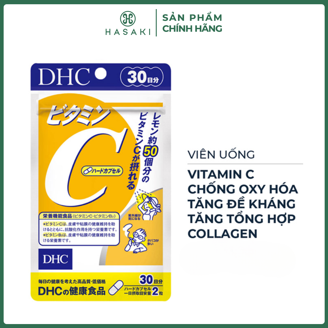 Viên Uống Bổ Sung Vitamin C DHC Vitamin C Hard Capsule Hasaki Sản Phẩm Chính Hãng Giá  109,000 Đồng*Miễn phí vận chuyển