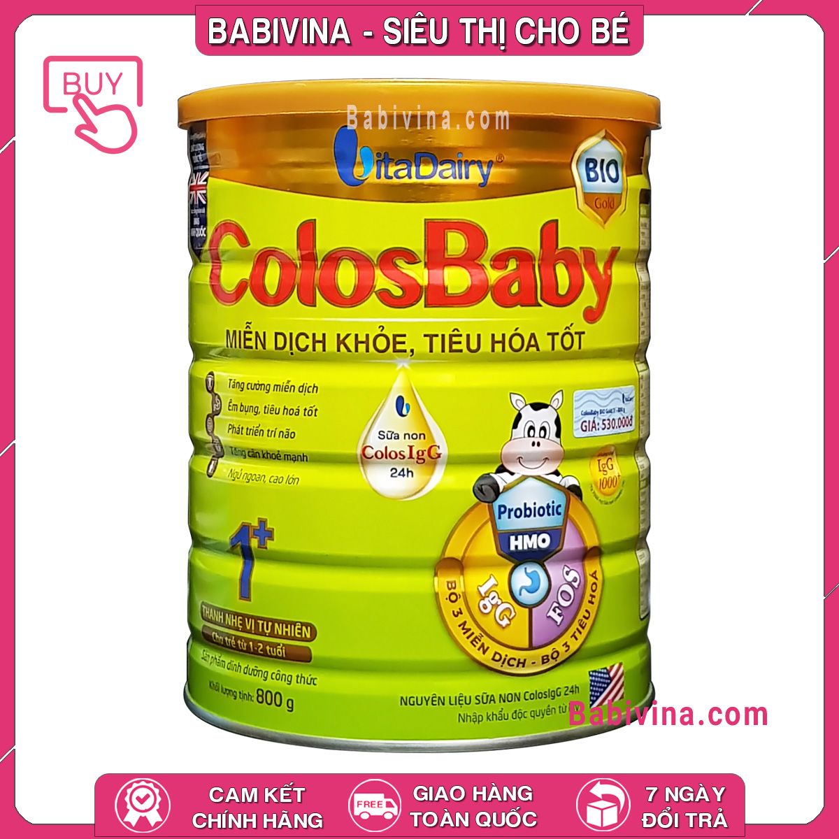 [CHÍNH HÃNG] Sữa Non ColosBaby BIO 1+ 800g ( COLOSBABI BIO Số 1 800G Cải Thiện Hệ Tiêu Hóa Và Hấp Thu Cho Trẻ Từ 1-2 Tuổi)