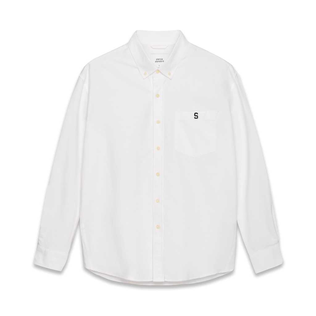 Áo sơ mi cổ cài SilenceStandard Oxford Classic Logo S/Basic