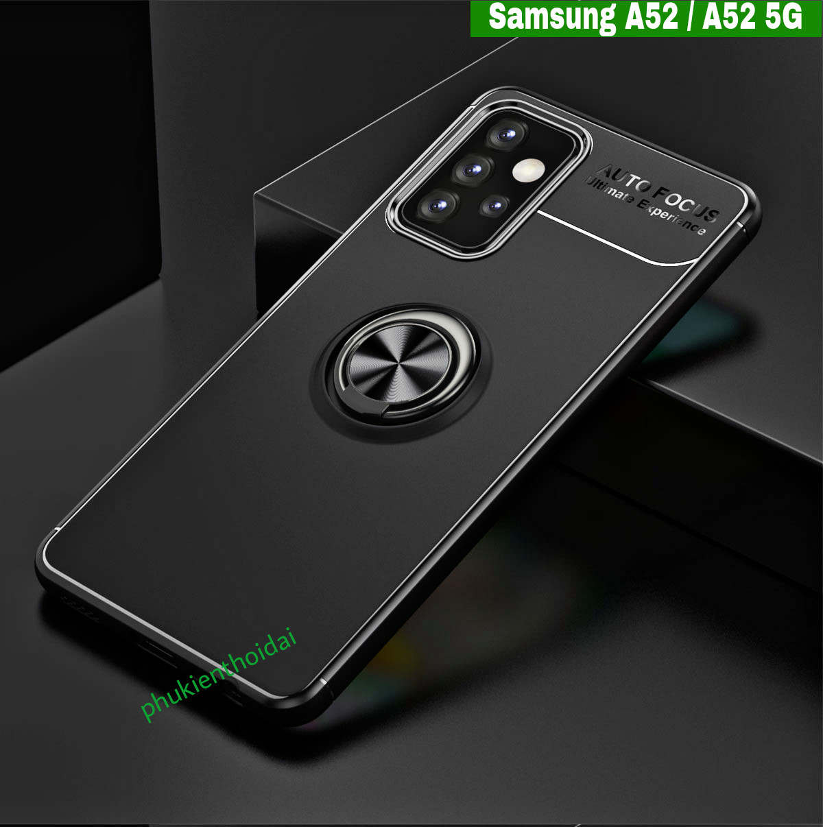 Samsung A52 / A52 5G Ốp lưng chống sốc giá đỡ nhẫn ô tô hiệu Auto Focus cao cấp