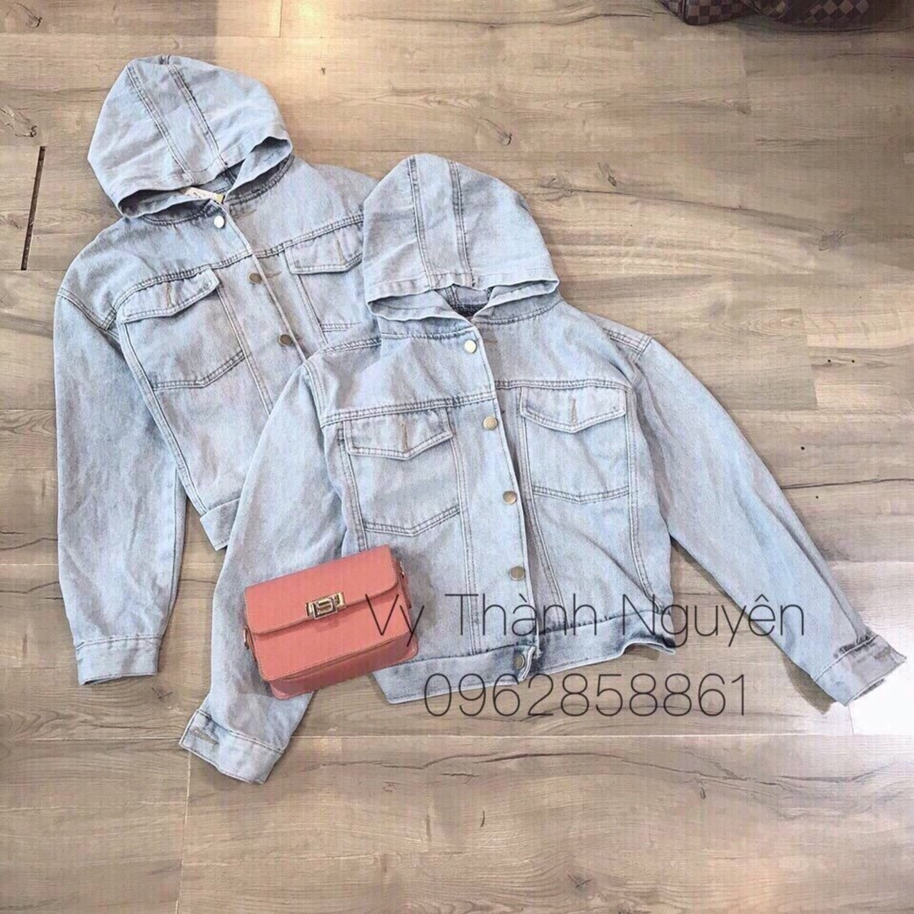 Áo khoác jean nữ cao cấp vải denim xịn xò chuẩn hàng shop ( shop tự chụp ) Huy Store88 xxxl7