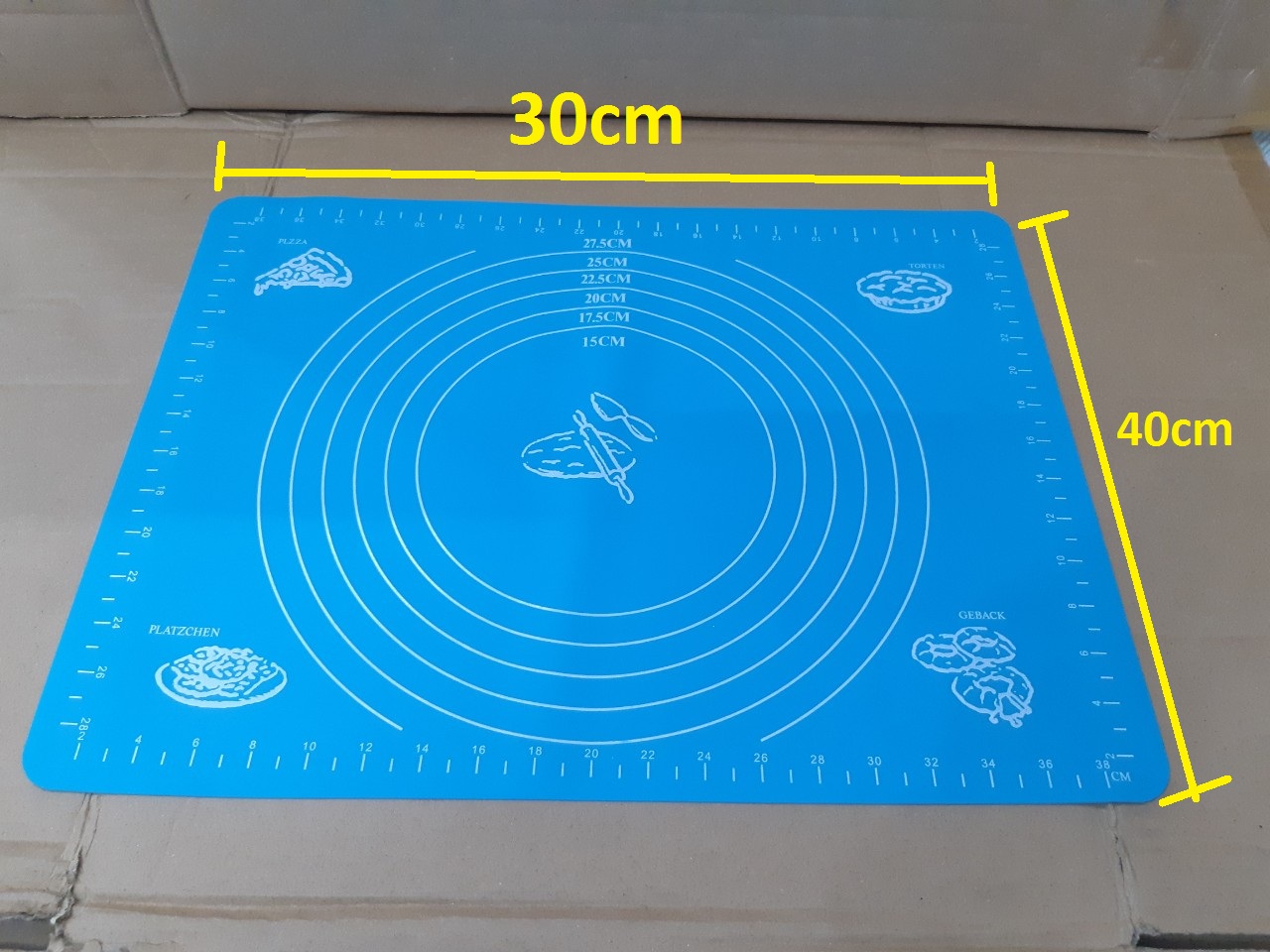 Thảm nhào bột silicon chống dính 40x30cm