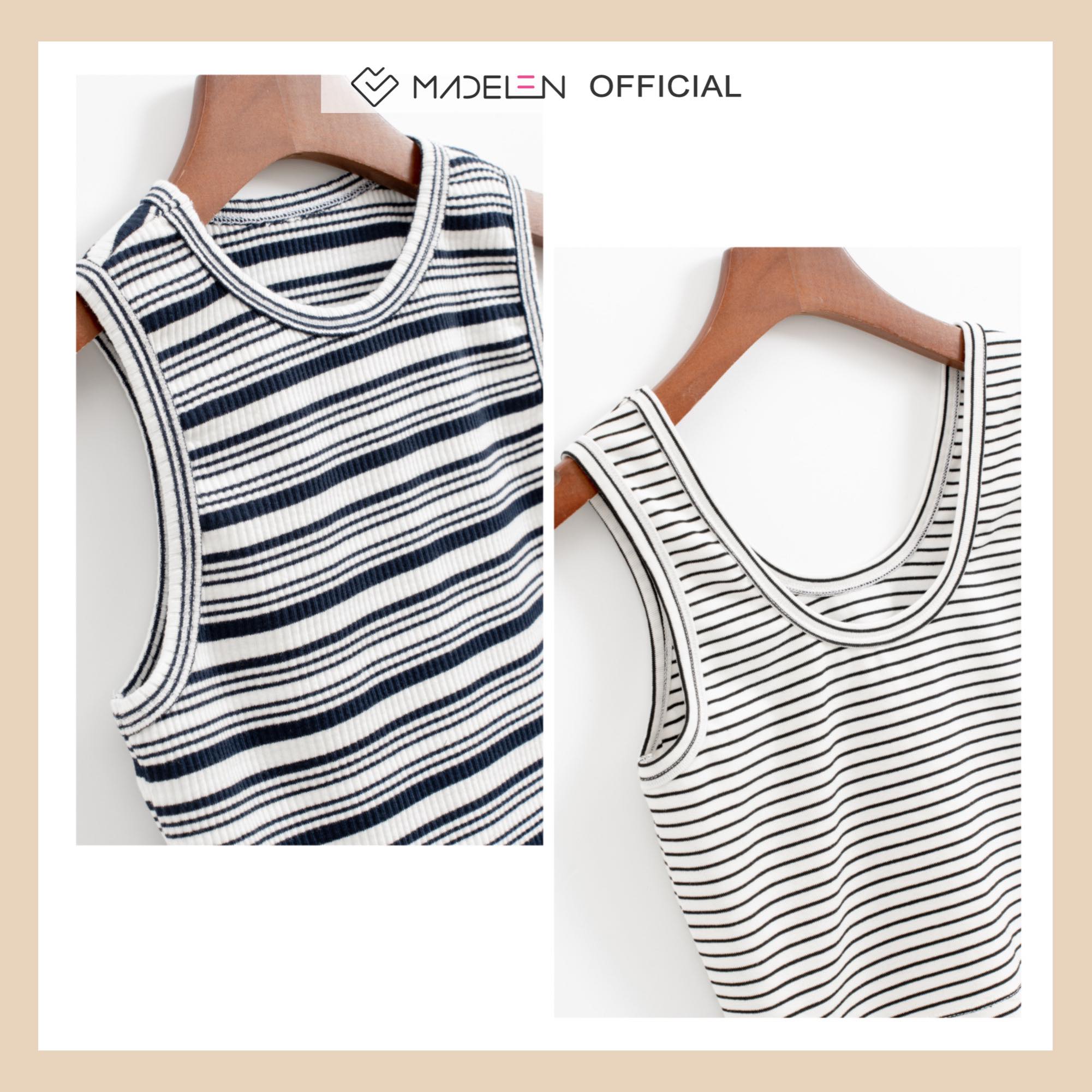 Áo tank top và áo sát nách kẻ ngang Madelen