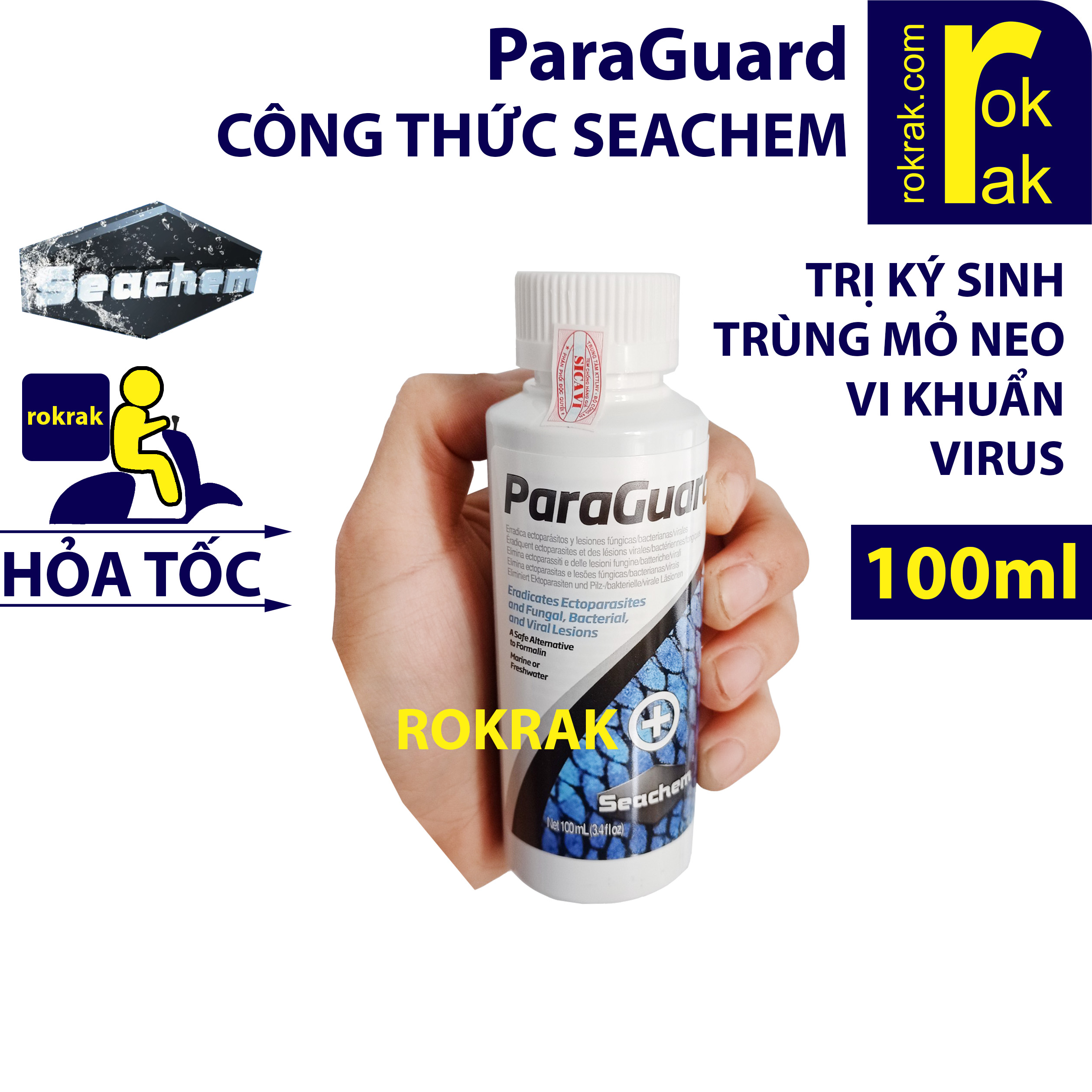 ParaGuard Seachem Dung dịch hỗ trợ cho cá nước ngọt và nước biển