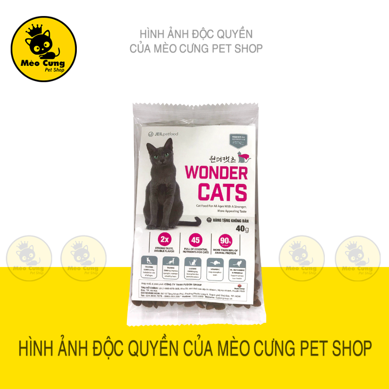 Thức ăn hạt cho mèo wonder cat mọi lứa tuổi 40g