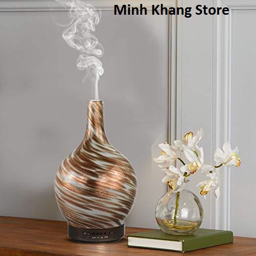 Tặng tinh dầu Đèn xông tinh dầu , máy phun sương , máy khuêch tán tinh dầu  LỌ HOA 3D ĐẸP THƠ MỘNG THAY ĐÈN NGỦ- làm quà tặng rất cute