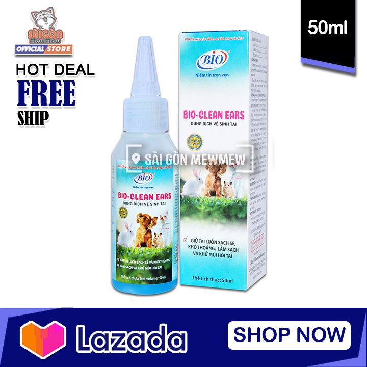 Dung dịch vệ sinh tai thú cưng bio clean ears