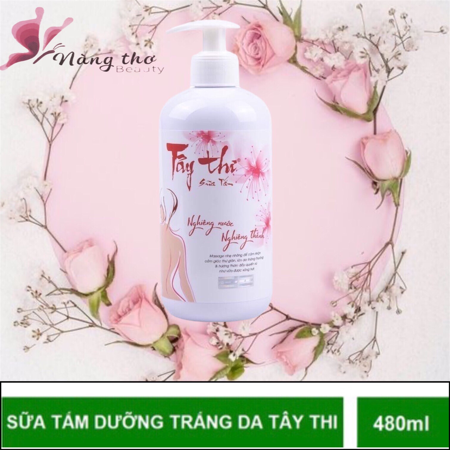 [HCM]Sữa Tắm Tây Thi 480ml Sao Thái Dương - Giảm Mụn Lưng Ngực Cánh Tay và Rôm Sẩy Ở Trẻ Em